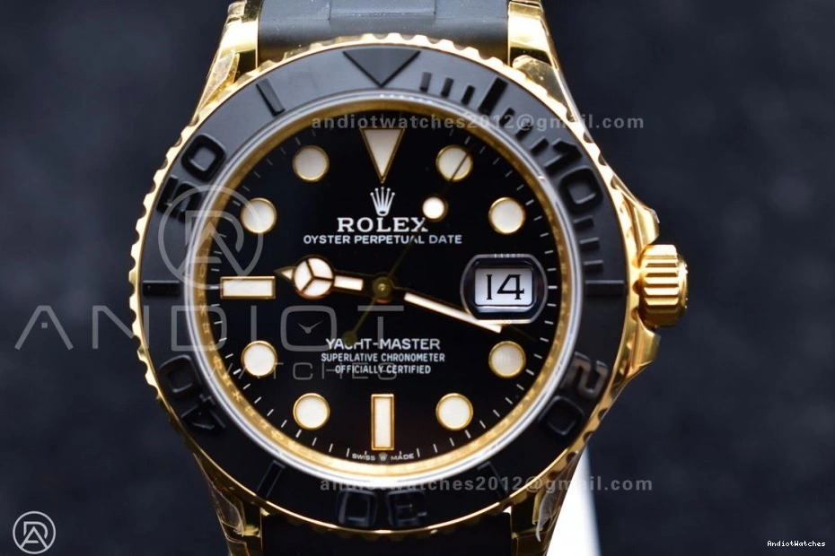 Yacht-Master Bezel 1:1 Rubber 1224 Black Ceramic Strap Best Black on 3D EyeCatching 42mm VS VSF Edition 226658 0401